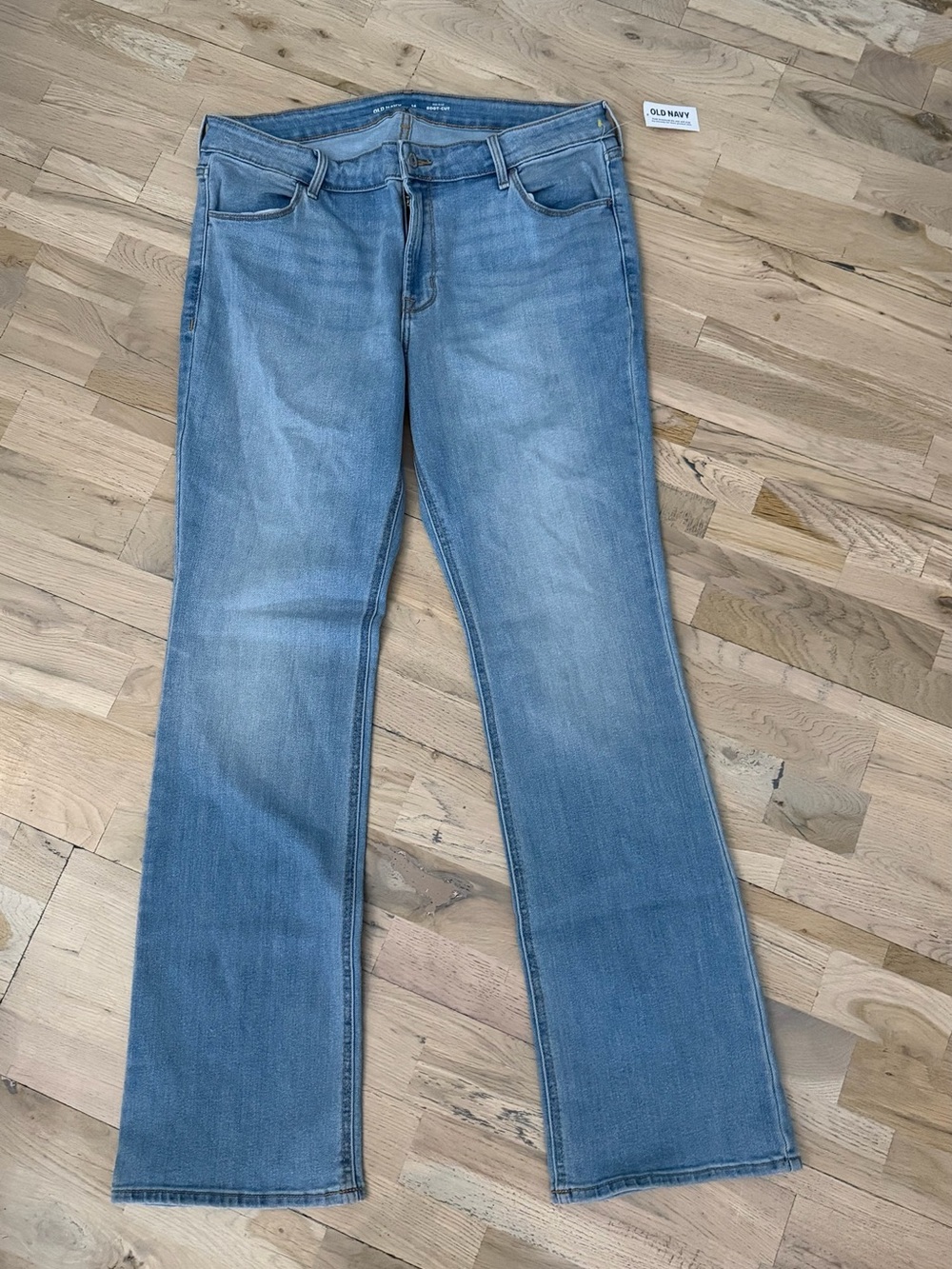 NWT Old Navy Light Blue Mid Rise Boot Cut Jeans | size 14